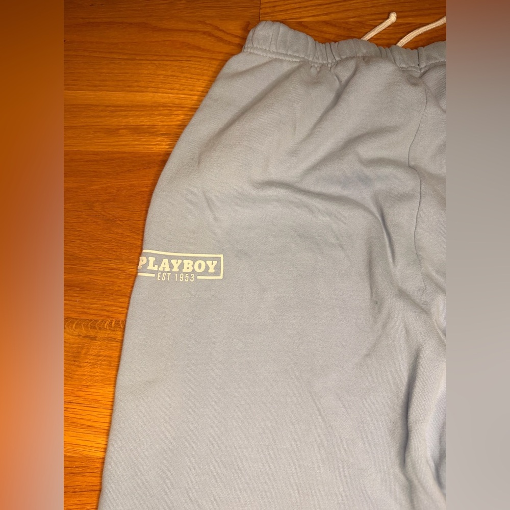 Playboy x PacSun Blue Jogger Sweatpants Medium Cozy Streetwear - Picture 6 of 10